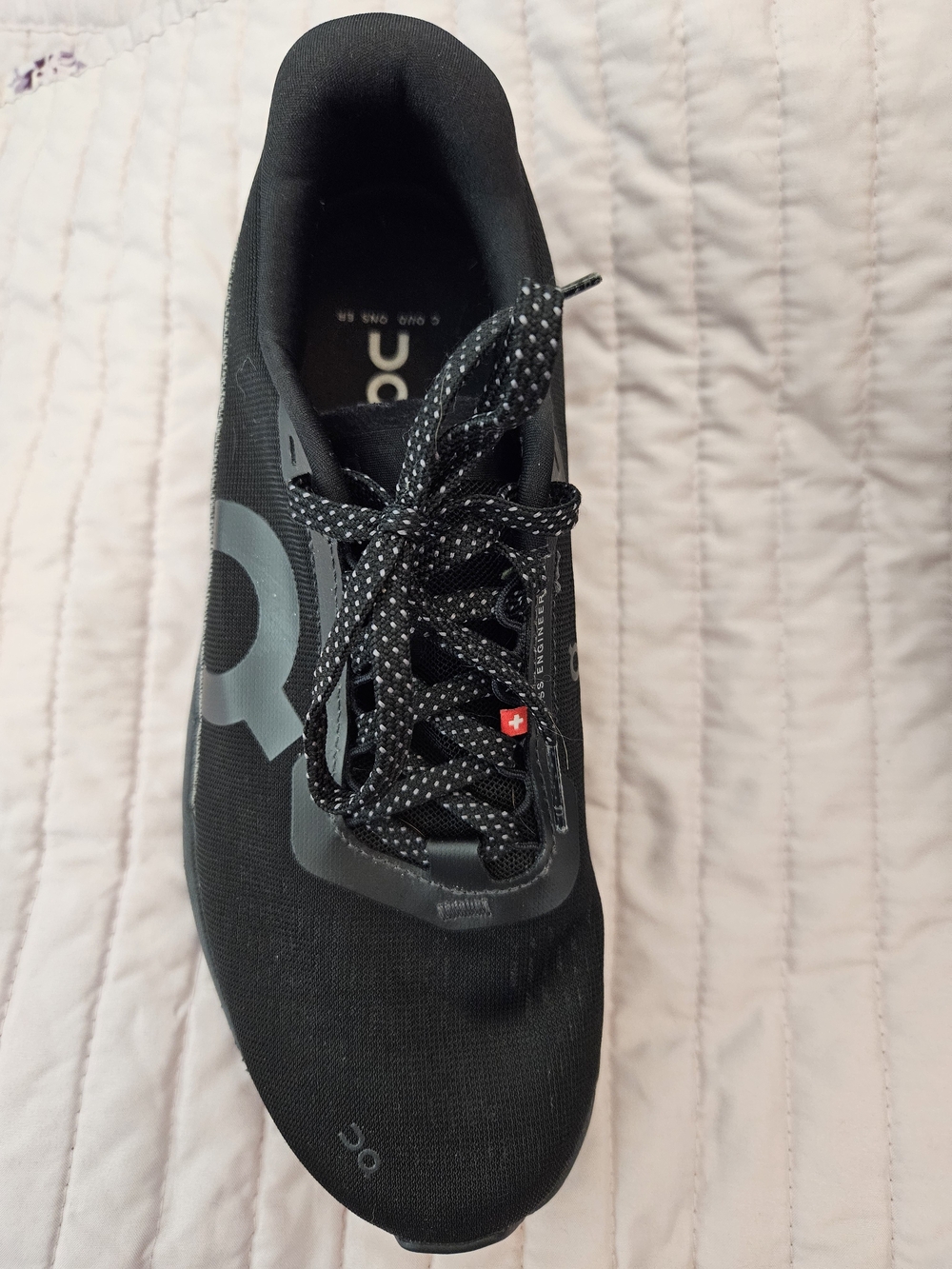 On Running Women's Black Running Sneaker with Reflective Accents